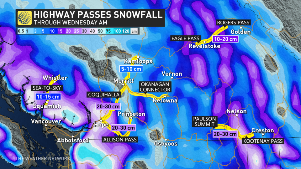 BC highway conditions Jan 9 2024