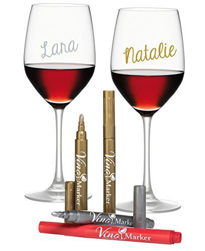 Metallic Wine Glass Pens