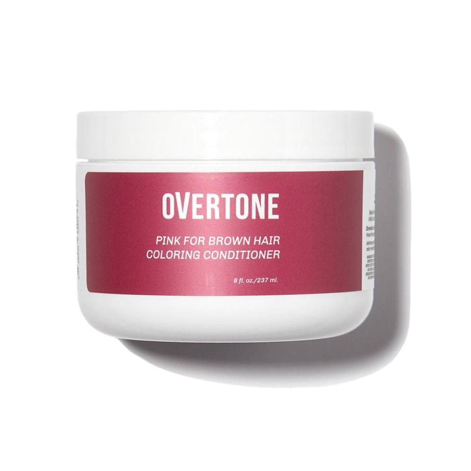 <p><a href="https://overtone.co/products/pink-for-brown-hair-coloring-conditioner?aca=651c4ea8d7568c58611f1272%2C651c4fe1f4b73d6f7a8a6c26%2C651c51385a16b604697c5691%2C651d2d00bd0fc3fe26916249" rel="nofollow noopener" target="_blank" data-ylk="slk:Shop Now;elm:context_link;itc:0;sec:content-canvas" class="link ">Shop Now</a></p><p>Pink for Brown Hair Coloring Conditioner</p><p>overtone.co</p><p>$32.00</p><span class="copyright">Overtone</span>