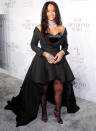 <p>Rihanna wore a black Ralph & Russo gown to attend her third annual Diamond Ball that raises money for the Clara Lionel Foundation in New York.</p>