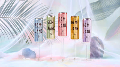 Gem + Jane&#x002019;s lineup of sparkling infused beverages. Photo credit: Gem + Jane.