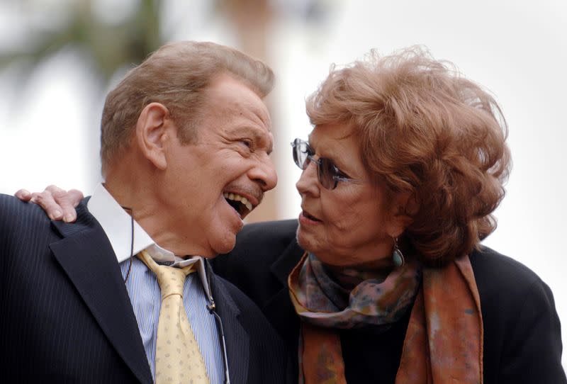 FILE PHOTO: Jerry Stiller and Anne Meara attend a ceremony where the couple is honored with a star on the Hollywood Walk of Fame in Los Angeles, California