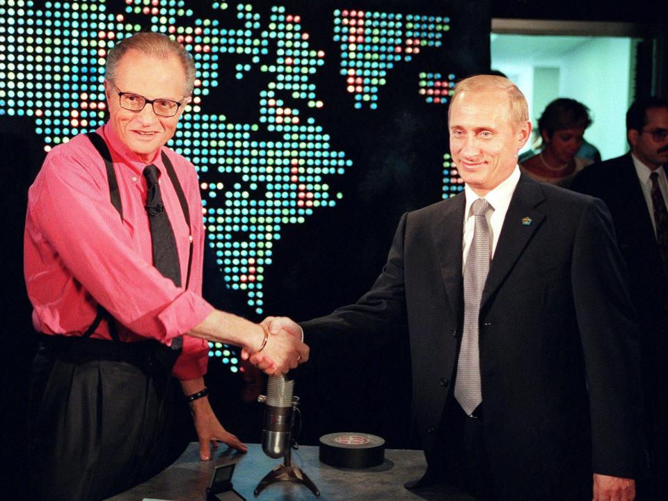 King interviewing Russian president Vladimir Putin in 2000AFP/Getty