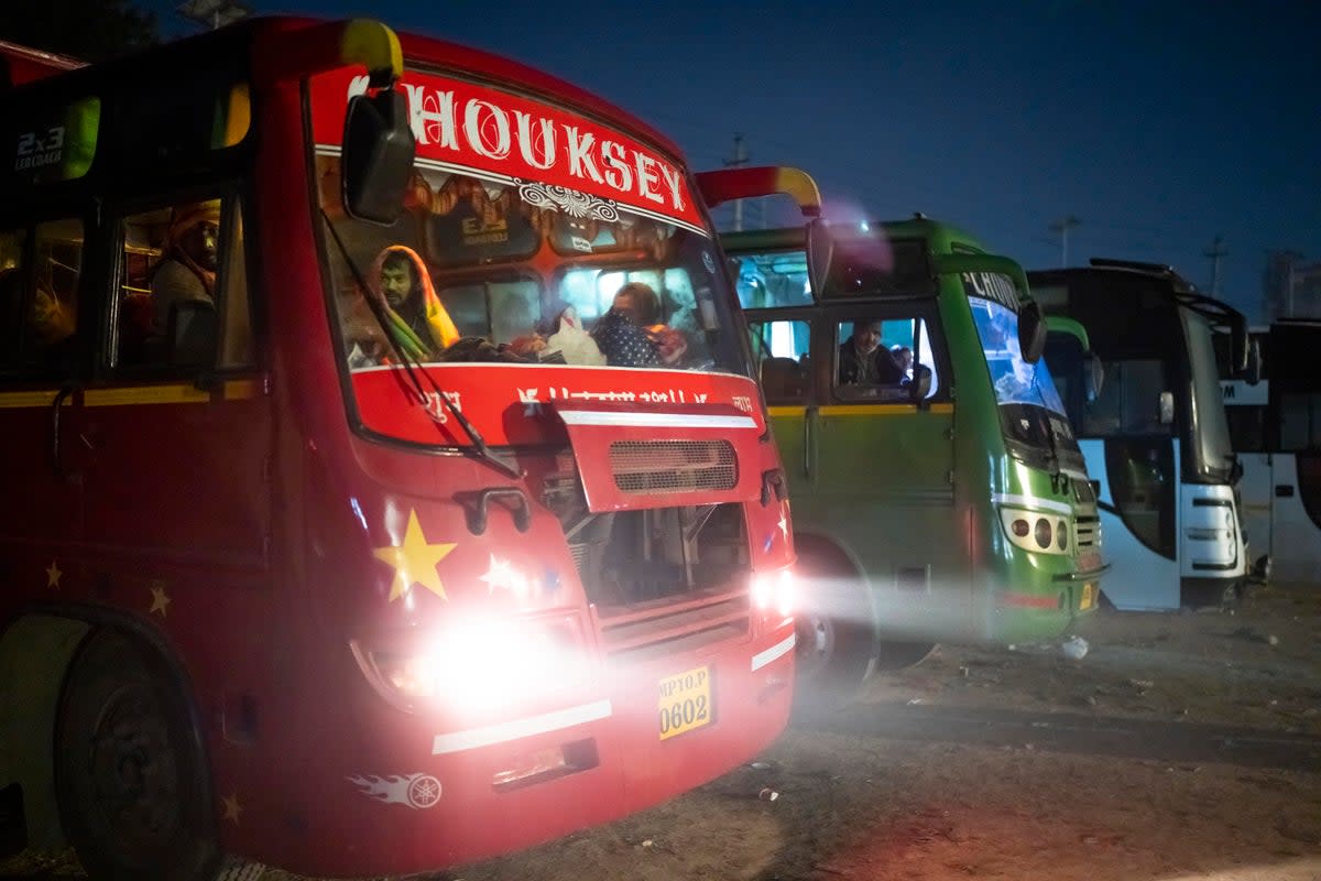 Passenger falls through moving bus in Chennai, India  (AP)