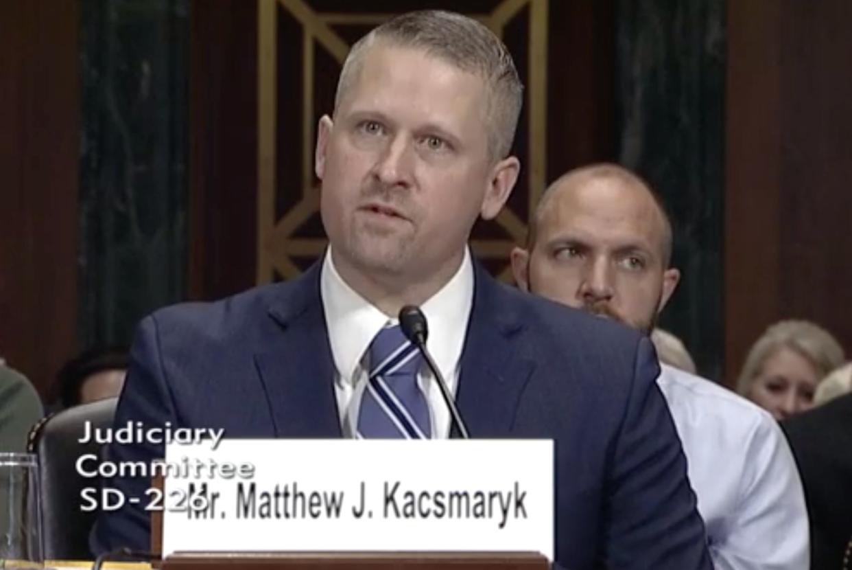 Matthew Kacsmaryk, 42, has a record of being incredibly hostile to LGBTQ and abortion rights. He's a lifetime federal judge now. (Photo: CSPAN)