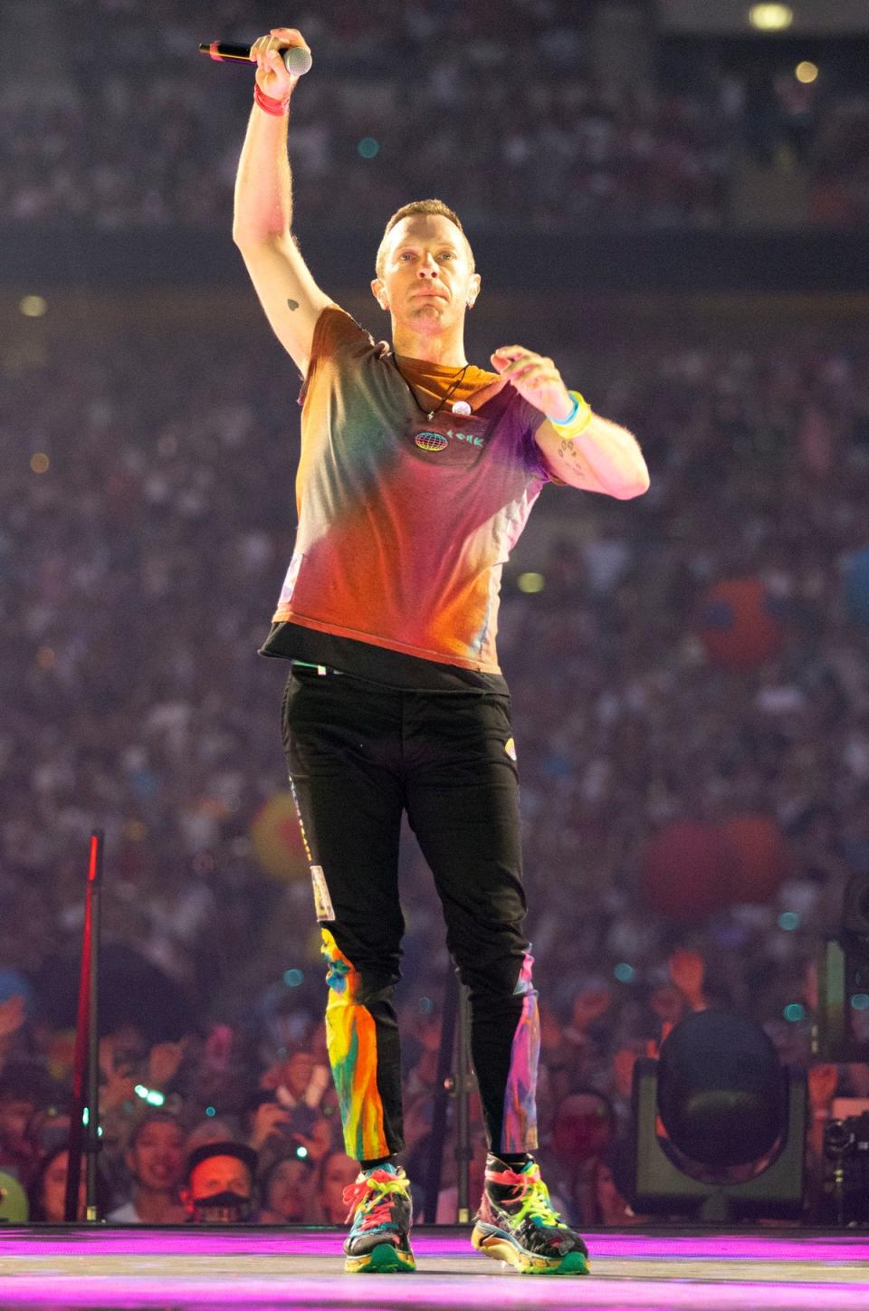 Coldplay’s Chris Martin  referred to the late Danesh Campbell as an ‘old friend’ during his band’s Wembley gig (Suzan Moore/PA Wire)