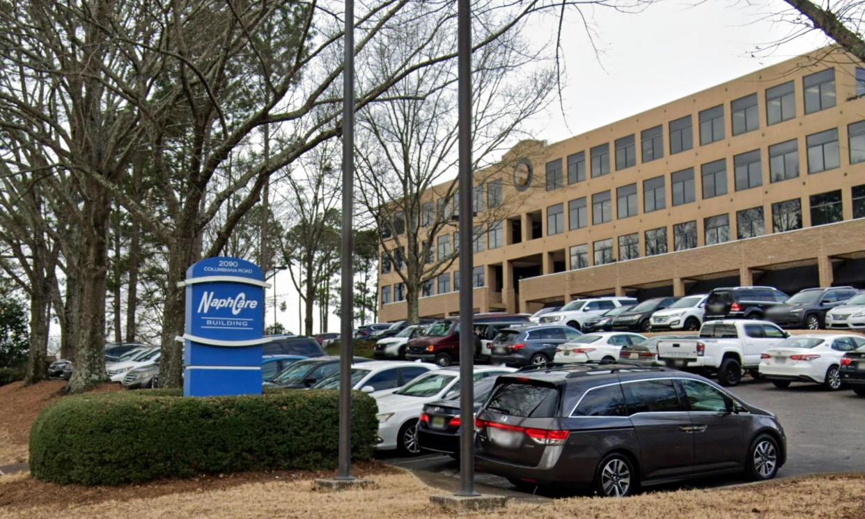 <span>NaphCare's headquarters in Birmingham, Alabama.</span><span>Photograph: Google Maps</span>