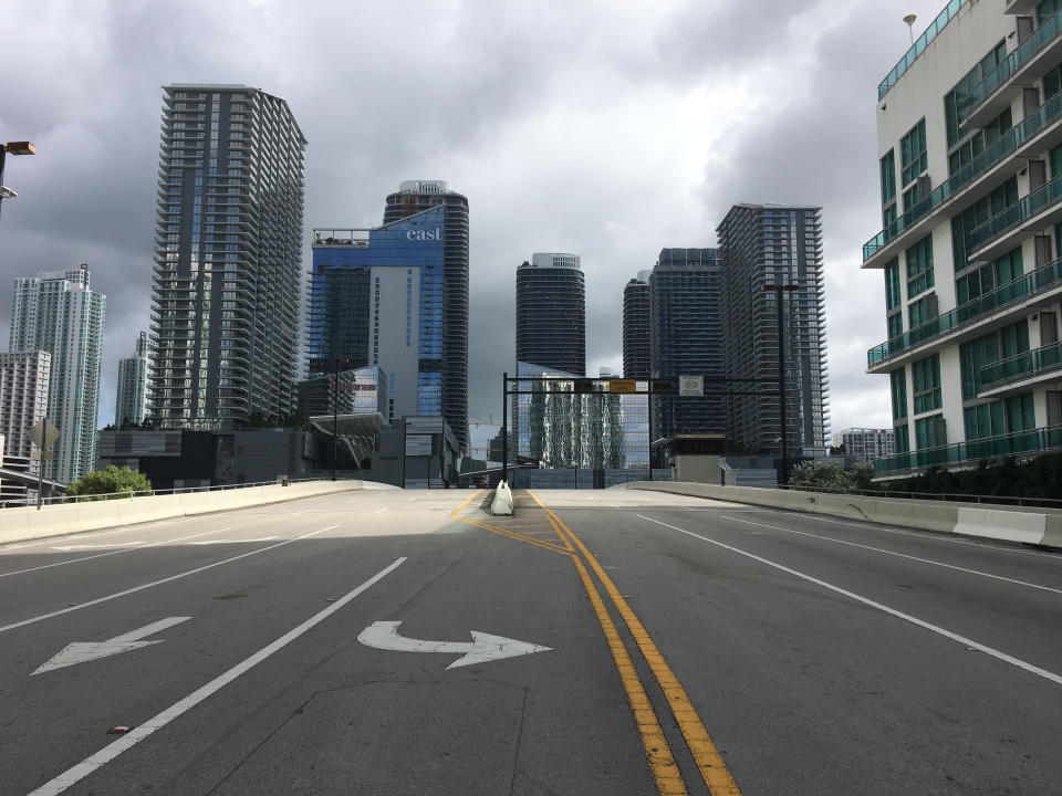 Miami has become a ghost town just one day before Hurricane Irma is set to hit. (Photo: Sebastian Murdock / HuffPost)