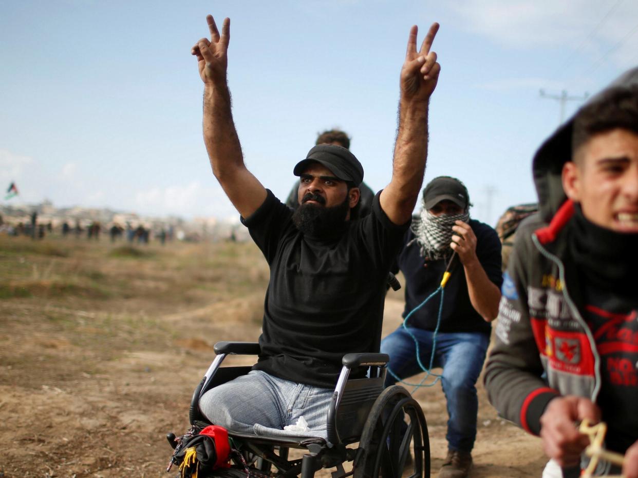 Ibraheem Abu Thuraya lost his legs and a kidney in an air strike in 2008: Reuters