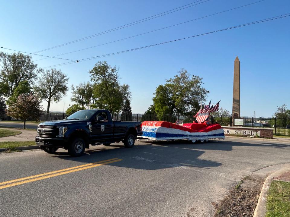 A City of Sault Ste. Marie float passes by during the annual Memorial Day parade on Tuesday, May 30.