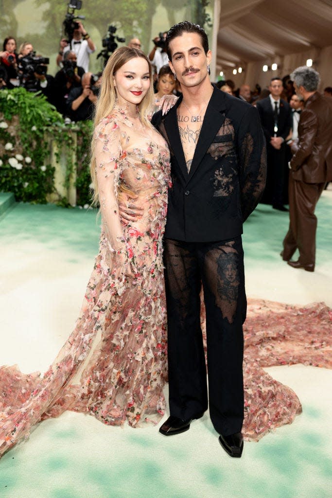 Dove Cameron and Damiano David attend the 2024 Met Gala