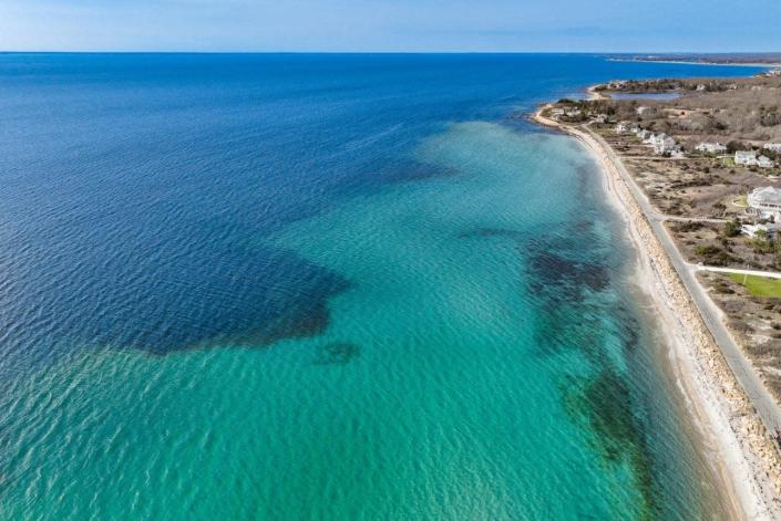 Racing Beach, the private beach right across the street from 424 Sippewissett to which the new owners will have deeded access.