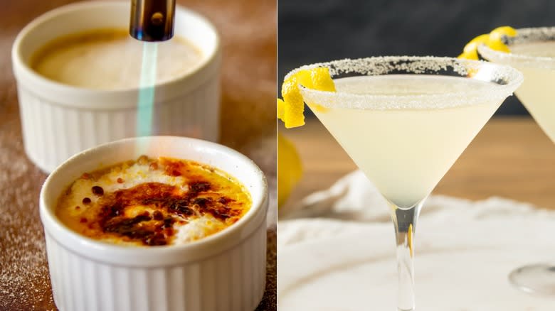 Creme Brulee and lemon drops