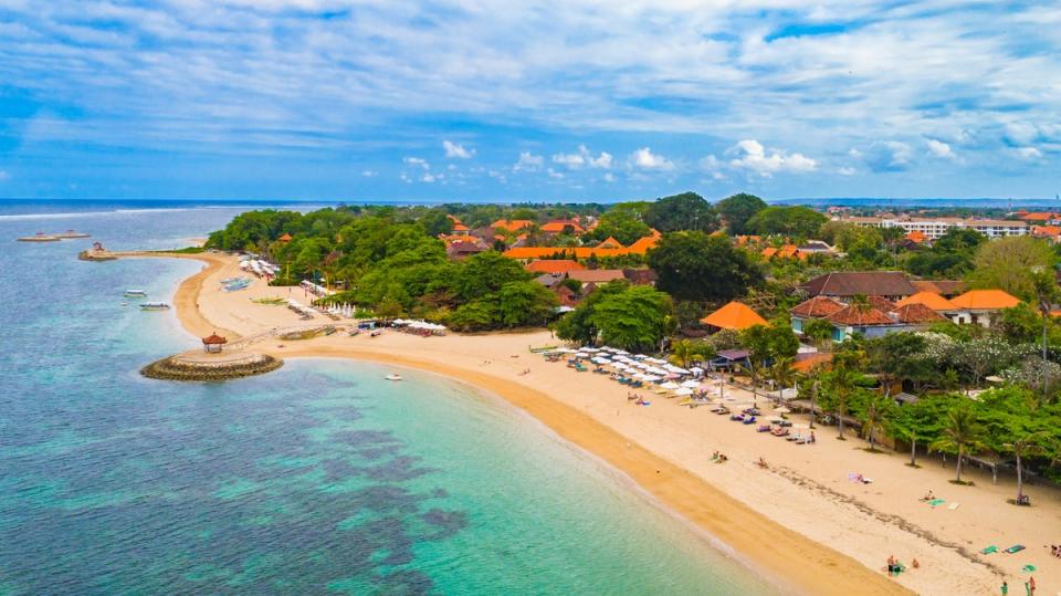 Five miles of golden sand stretch the south east on Sanur’s calm beach (Getty Images/iStockphoto)