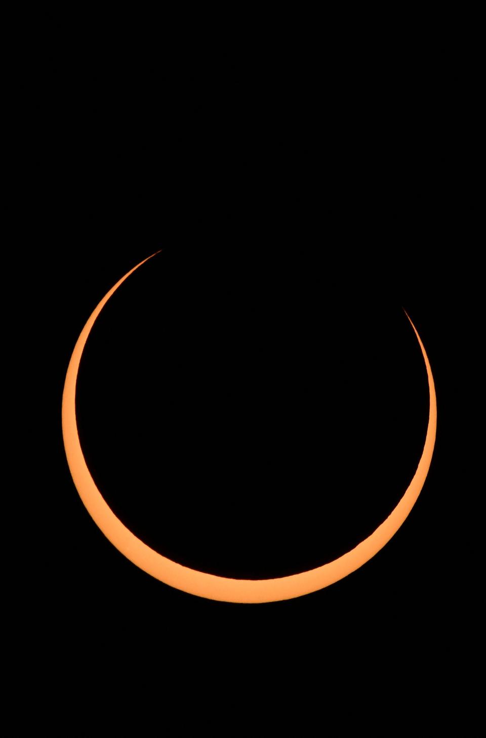 The annular eclipse seen over Albuquerque, New Mexico, on October 14, 2023.