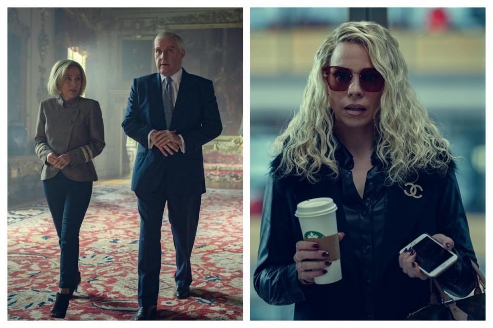 Gillian Anderson, Rufus Sewell and Billie Piper in Scoop (Netflix)