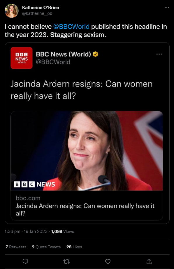 The BBC was criticised for its headline. (Twitter)