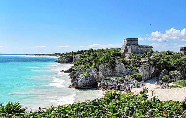 Discover the incredible beaches of Tulum in Mexico. Photo: Getty