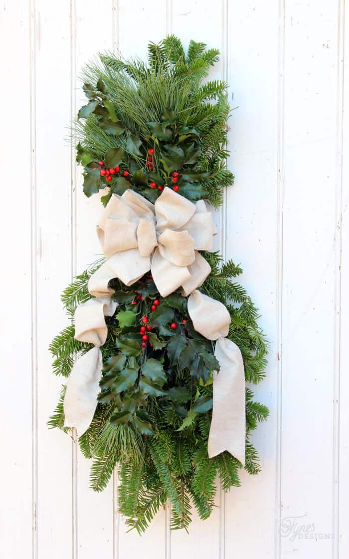 diy christmas door decoration swag