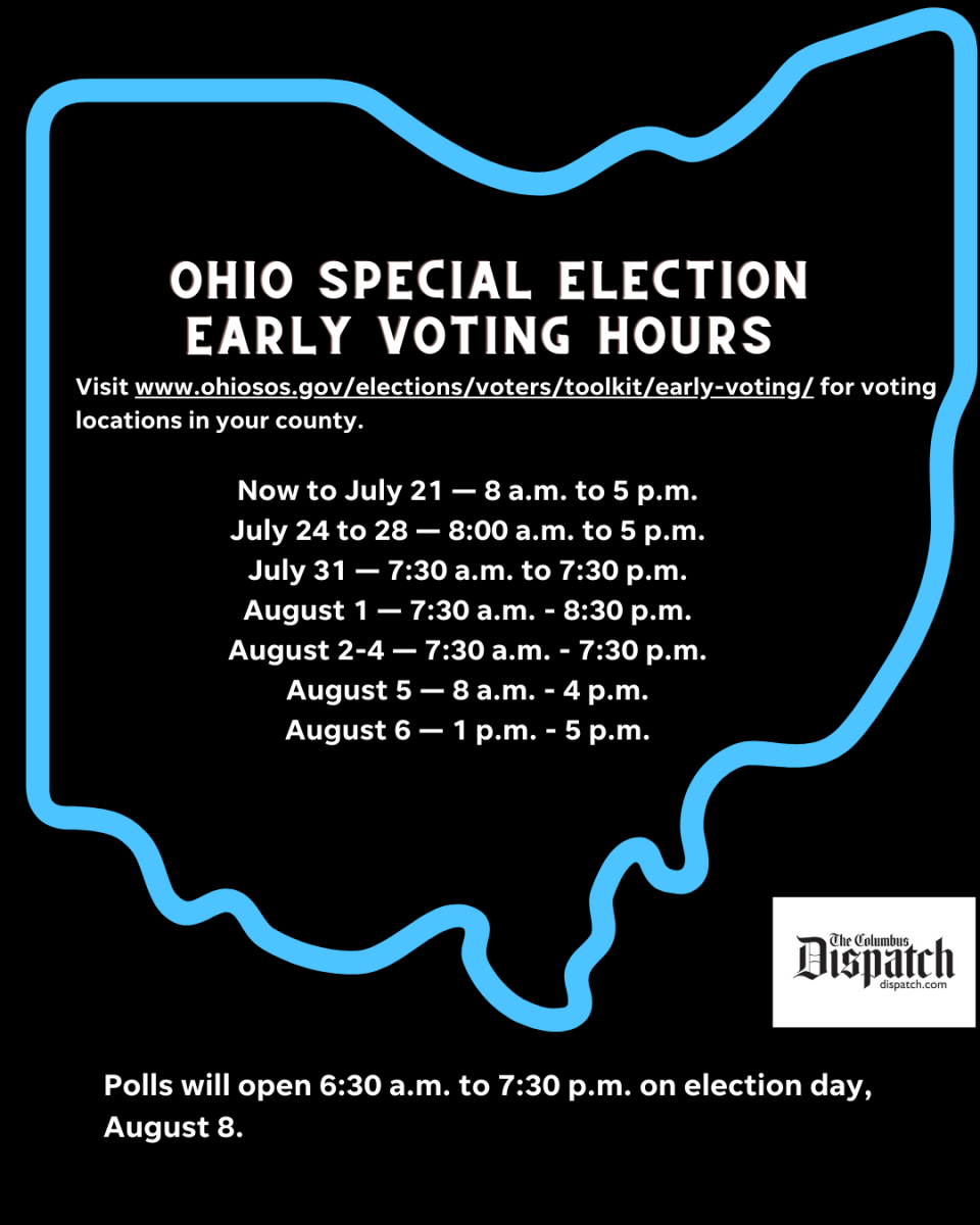 Ohio Special Election early voting hours for August 8, 2023 vote on Issue 1.