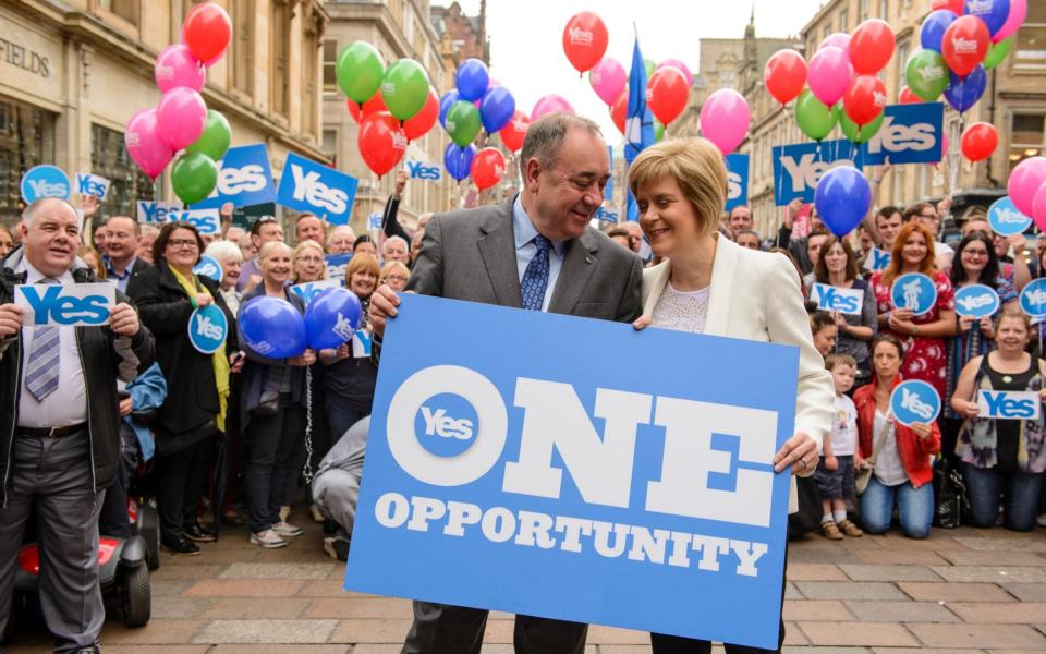 Alex Salmond with Nicola Sturgeon during the 2014 independence referendum campaign - David Gordon / Alamy Stock Photo