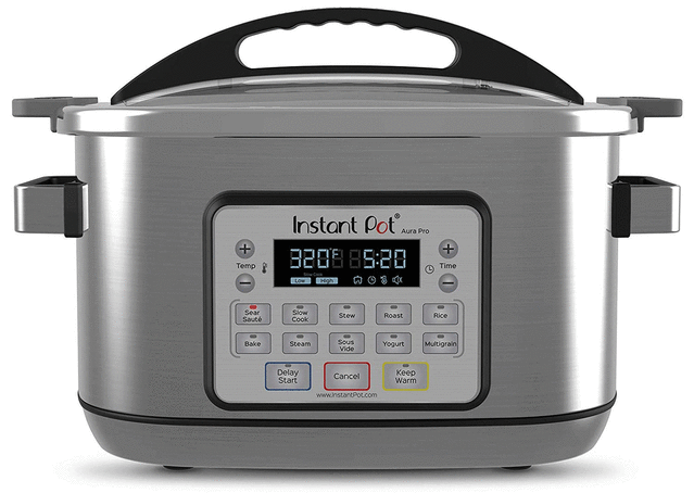 Instant Pot Aura Pro Multi-Use Programmable Slow Cooker with Sous Vide, 8  Quart, No Pressure Cooking Functionality