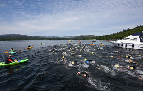 Lake Windermere is a little more doable than the Channel - Credit: Getty