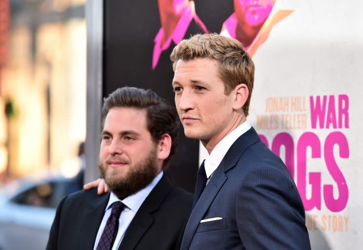 Jonah Hill and Miles Teller (Photo: Alberto E. Rodriguez/Getty Images)