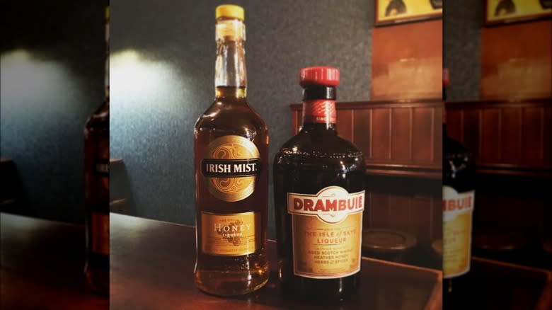 Drambuie and Irish Mist liqueurs