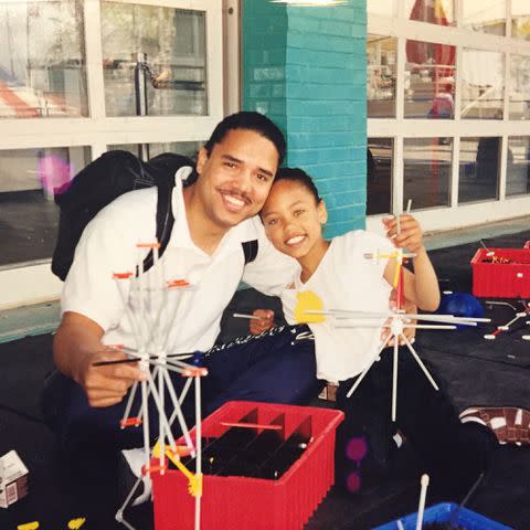 <p>Ayesha Curry Instagram</p> Ayesha Curry and her dad, John Alexander, when she was a kid.