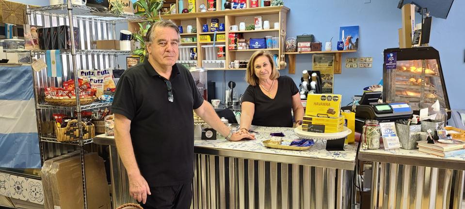 He chefs, she designs: Meet Mike and Christine Picerno at Chinelas & Macanudo Mate, a hybrid market in Naples.