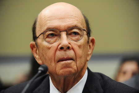 FILE PHOTO: U.S. Commerce Secretary Wilbur Ross testifies before a House Oversight and Reform Committee hearing on oversight of the Commerce Department, in Washington, U.S., March 14, 2019. REUTERS/Mary F. Calvert/File Photo
