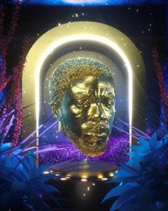 NFT by artist Andre Oshea in tribute to Chadwick Boseman, raising money for the Colon Cancer Foundation.