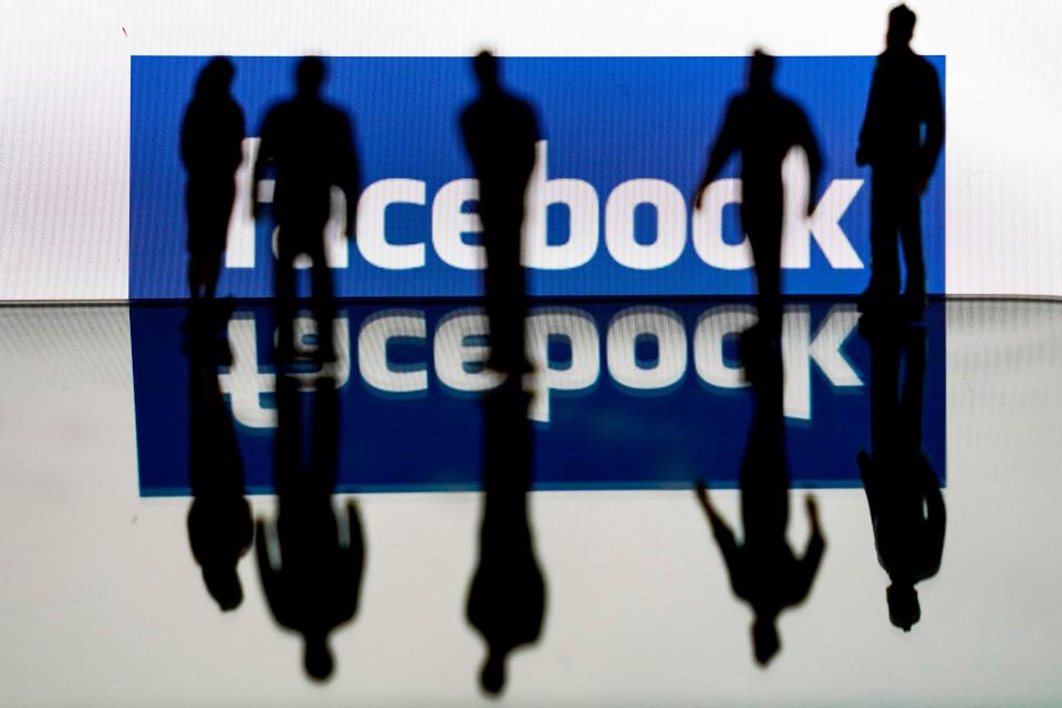 This file illustration photo shows the US social media Facebook logo on February 14, 2020, in Brussels.