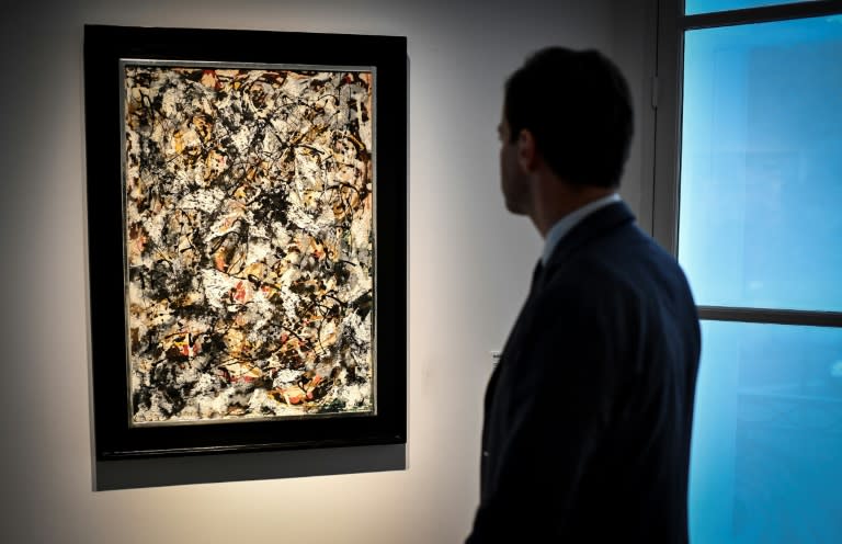 "Composition with Red Strokes" by Jackson Pollock is also part of the Barney Ebsworth Collection going under the hammer in New York