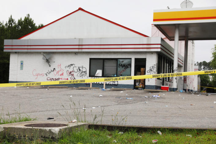 The Xpress Mart convenience store in Columbia, S.C., on Tuesday. (Jeffrey Collins / AP)