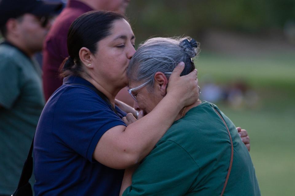 Family members and Friends gather at Memorial Park on June 23, 203 to remember Daniel Piedras Garcia who was fatally shot on US 54 while driving for Uber on June 16, 2023