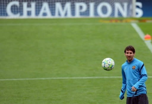 Barcelona's Lionel Messi, seen here during a training session at the Camp Nou stadium in Barcelona, on the eve of their Champions League semi-final second leg match against Chelsea