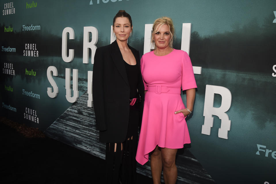 (L-R) Jessica Biel and her producing partner Michelle Purple