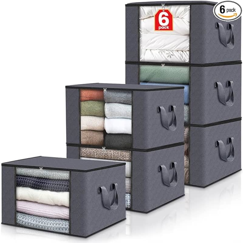 Fab Totes 6-Pack Clothes Storage