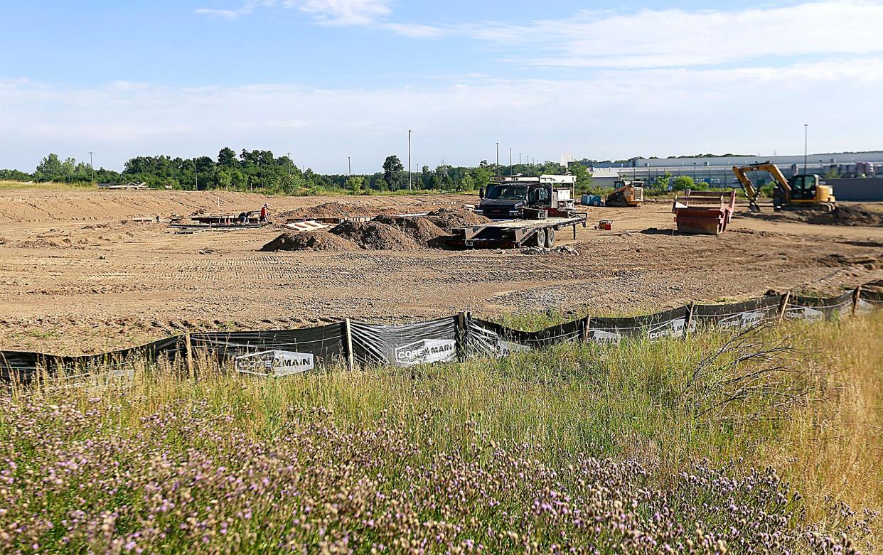 Construction on the new car wash on U.S. Route 250 East is shown here on Wednesday, June 29, 2022.