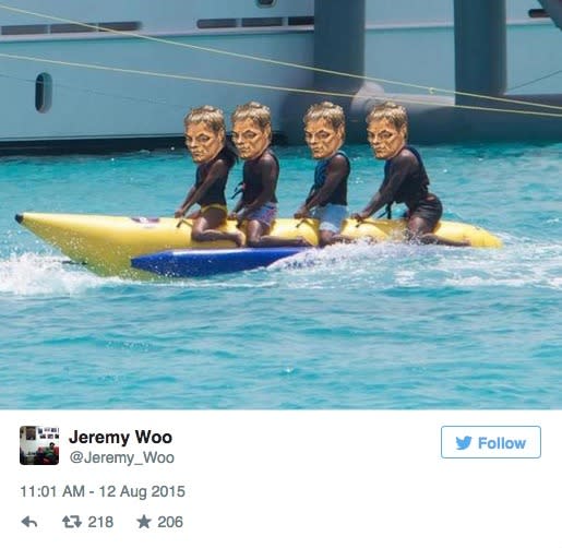 Brady on a Banana Boat