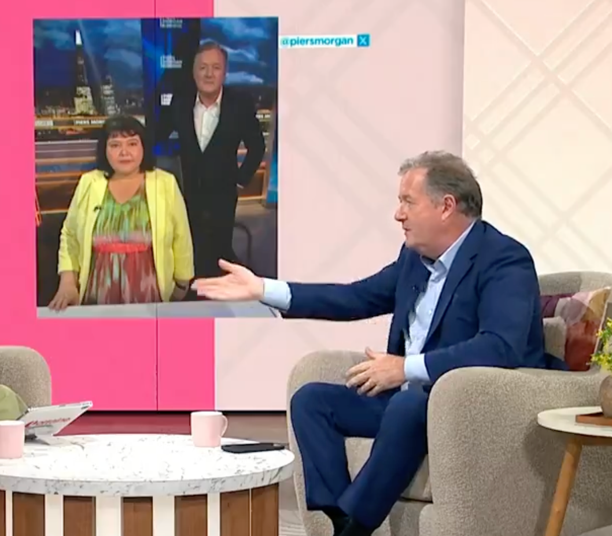 Morgan spoke out in defence of the controversial interview on ITV’s Lorraine (ITV)
