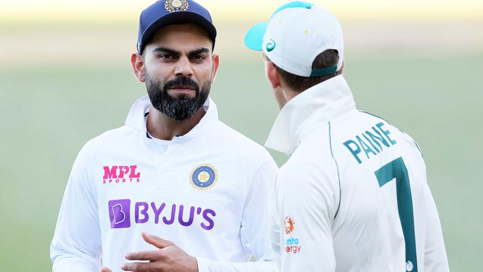 Virat Kohli, pictured here in Adelaide before he flew home from Australia.