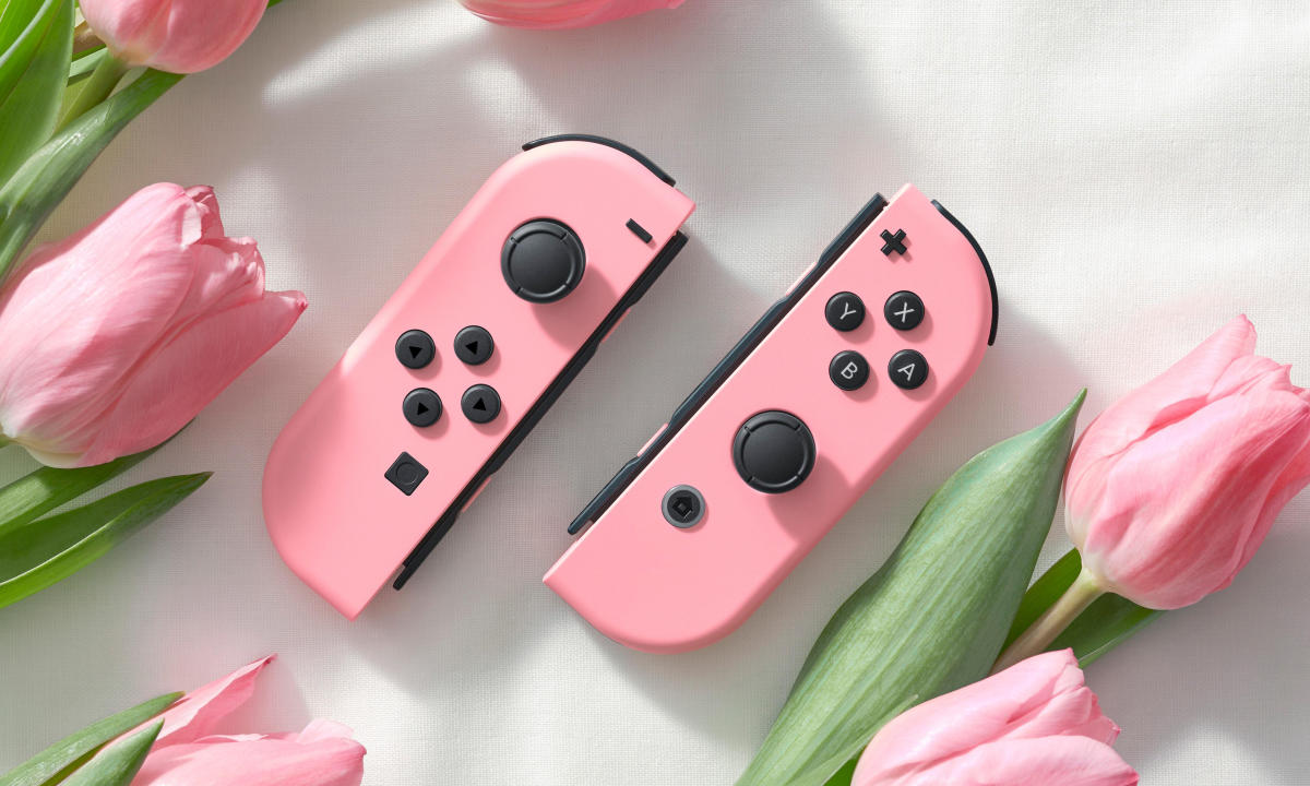 Nintendo honors Princess Peach with a pair of pastel pink Joy-Cons - engadget.com