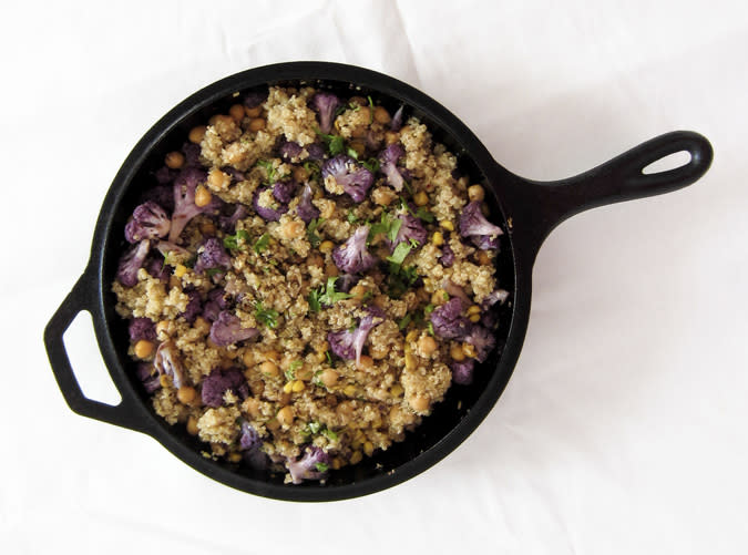 Quinoa, Purple Cauliflower and Chickpea Bowl