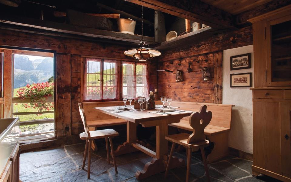 Dining in The Walig Hut at Gstaad Palace in Switzerland