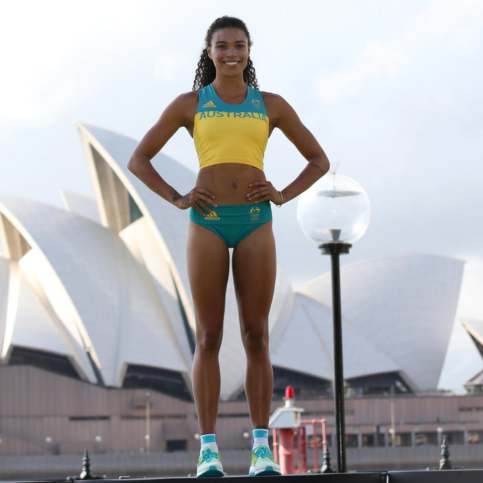 morgan mitchell in Australian olympic uniform