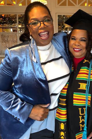 <p>Oprah Instagram</p> Oprah and her sister Patricia.