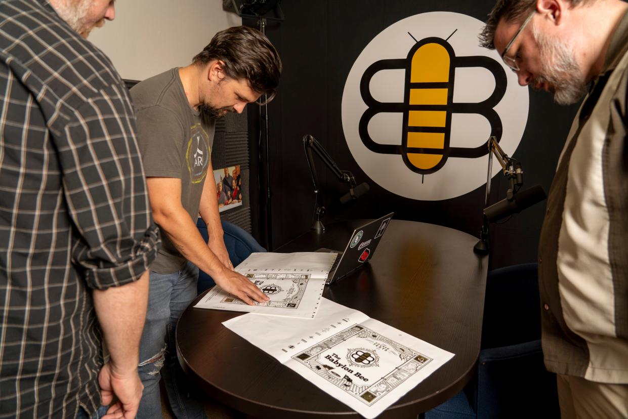 FILE - Kyle Mann, editor in chief of The Babylon Bee, at the publications office in Upland, Calif., Sept. 29, 2020. On Friday, President Donald Trump tweeted a story from the right-wing satire site that is often described as a conservative version of The Onion. (Kyle Grillot/The New York Times)